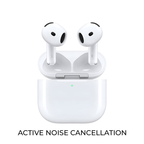 Apple AirPods 4 with Active Noise Cancellation (ANC) – Bluetooth 5.3, USB-C & Wireless Charging Case | Spatial Audio | Techflex